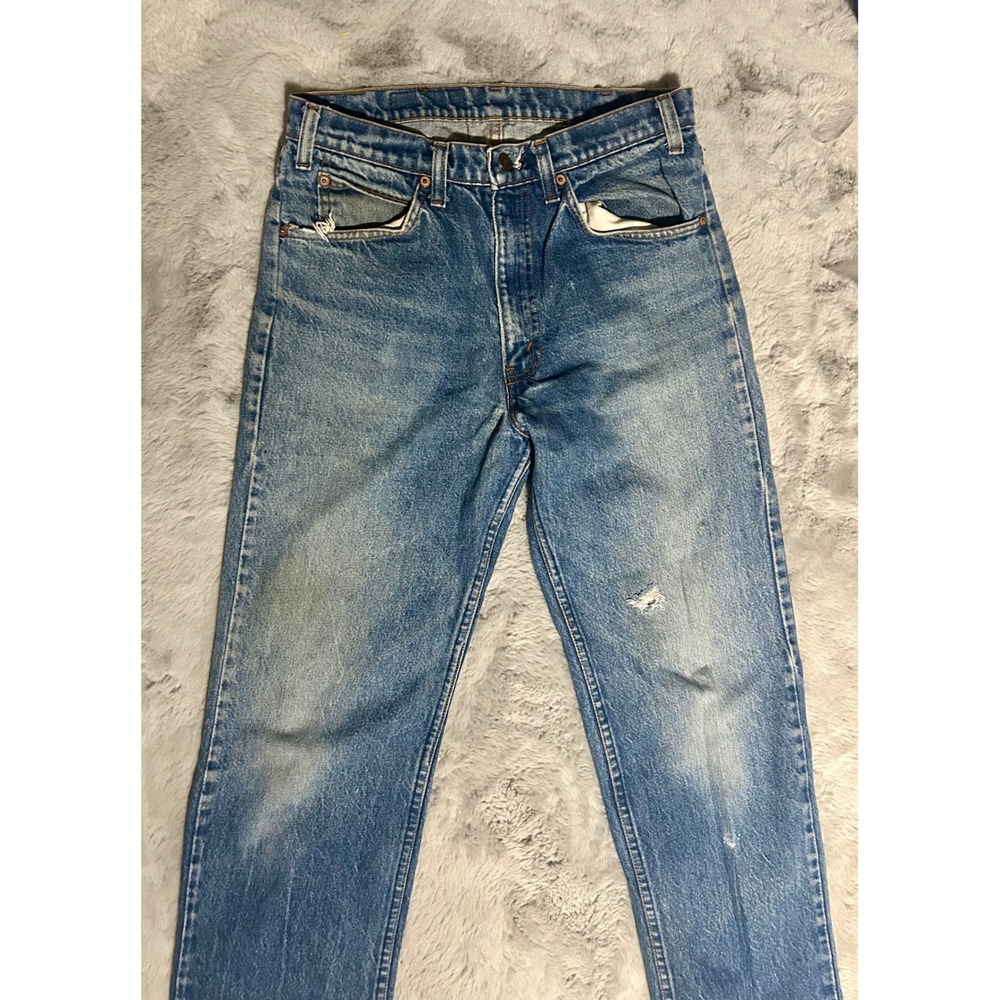 Vintage Levis 505 80s Orange Tab Jeans Mens 32x33 (fits 31x32) Made in USA - Picture 2 of 16